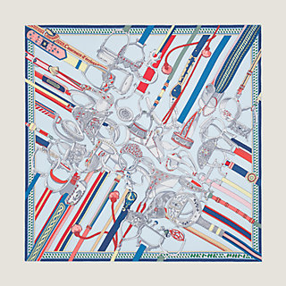 Concours d'Etriers wash scarf 90 | Hermès Singapore